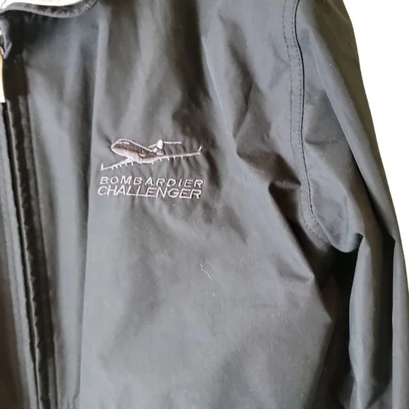 Gear Bombarier Challenger Jacket Coat Mens Sz M Zip Front Pockets Blue Tan - Picture 3 of 6